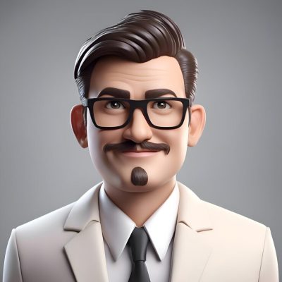 portrait-businessman-with-mustache-glasses-3d-rendering_1142-41571